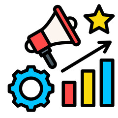 Reputation Management  Icon Element For Design	