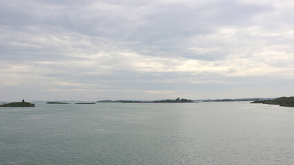Beautiful view of the sea and islands in Batam