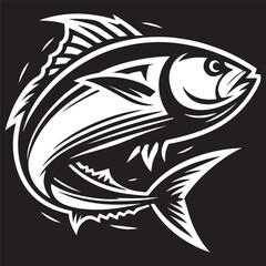 Obraz premium Tuna seafood. Tuna fish vector illustration