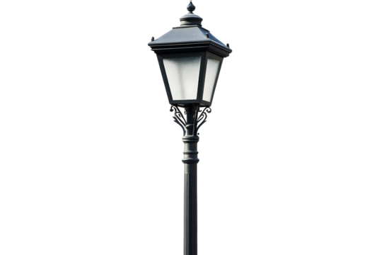 Street lamp isolated Transparent background. - Powered by Adobe