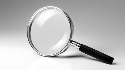 Detailed Magnifying Glass Illustration on Isolated Background for Professional Use