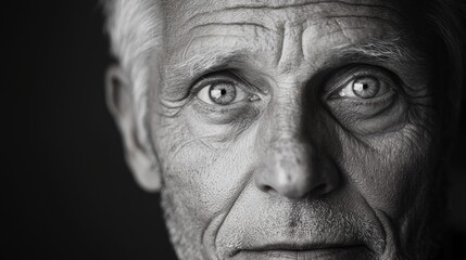 Obraz premium Portrait of an elderly man with expressive eyes.