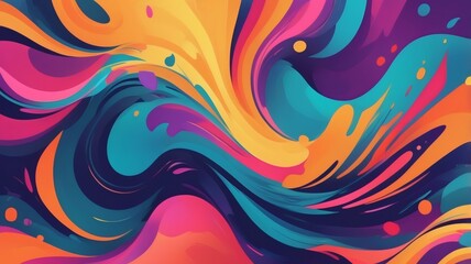 Obraz premium vibrant abstract swirling colorful background, artistic background