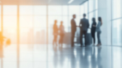 Blurred office interior space background. AI Generated Images