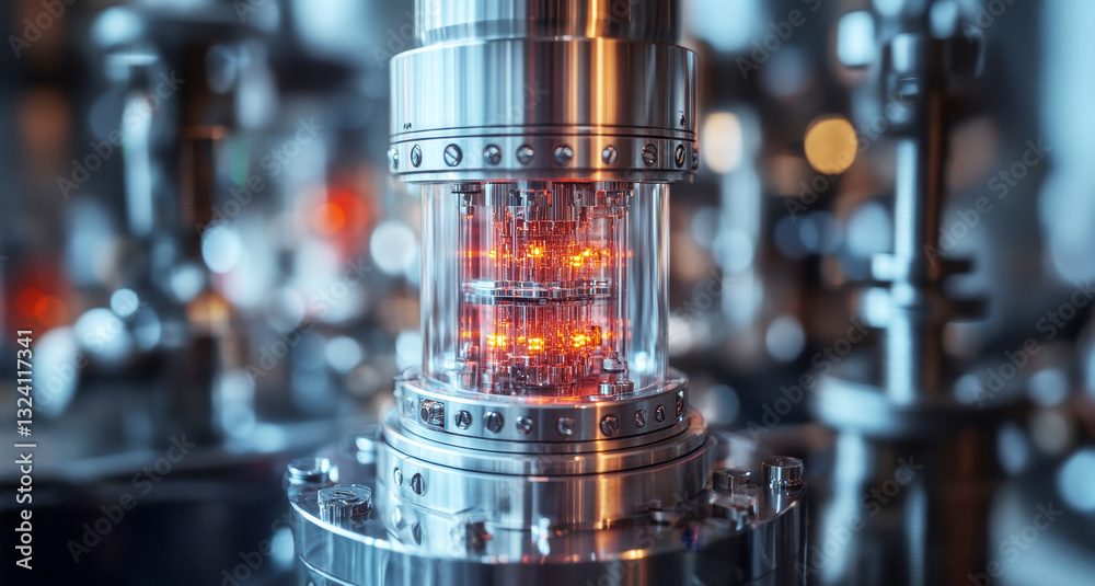 Aufkleber Innovative quantum technology equipment designed for data processing demonstrates the principles of quantum computing.