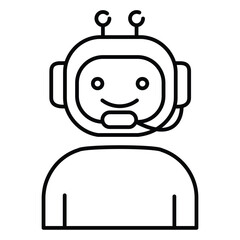 Business Robot Automation Concept Vector Icon Design with Editable Stroke