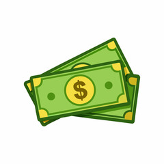 Dollar banknotes isolate on white background