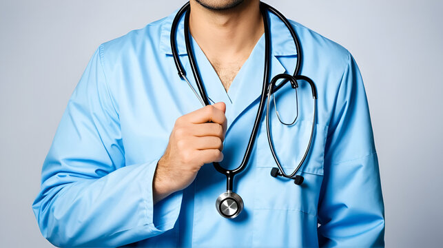 Cisplatin. Doctor in smock holds stethoscope. The word Cisplatin is next to it. Symbol of medicine, illness, health