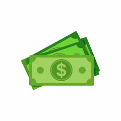 Dollar banknotes isolate on white background