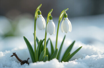 The flower is the Galanthus snowdrop. The first spring flowers