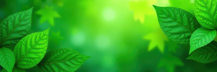 Green leaf and organic shapes, eco-friendly textures for corporate marketing, template, flyer