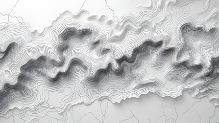 Topographic map background geographic line map with elevation assignments. Modern design with White background with topographic wavy pattern design.paper texture Imitation of a geographical map shades