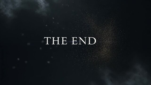 The End Text on Black