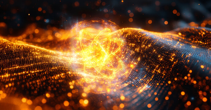 Visualize the intricacies of quantum computing featuring qubits in superposition and entanglement. This represents advanced concepts in quantum mechanics and computational algorithms.