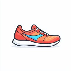 Vibrant and modern running shoe illustration with sleek design