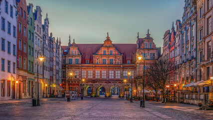 Stare Miasto w Gdańsku o świcie