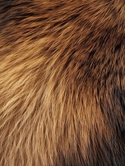 Fototapeta premium Warm Fur Texture: Detailed Close-Up of Brown and Black Animal Pelt