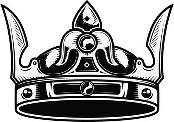 black crown with wings