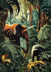 man in the jungle with a sword