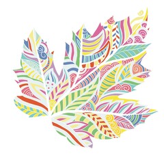 Naklejka premium Picture of maple leaves with beautiful patterns on the leaves