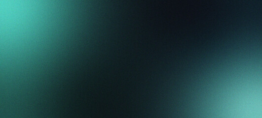 Grainy Gradient Dark Green Background, Abstract Banner, Green,Noise, Light, Smoky, Blurred Texture