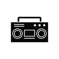 music  cassette player icon vector