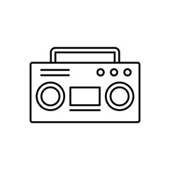 music  cassette player icon vector