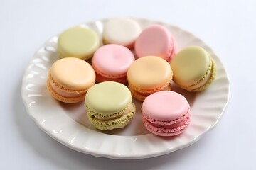 Obraz premium Delicious macarons tasting event paris food photography bright kitchen close-up treats