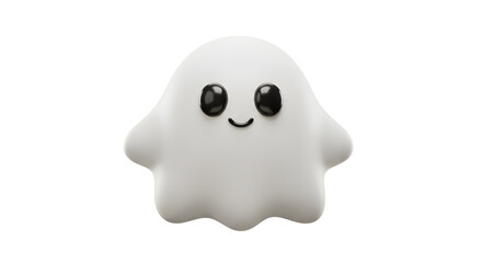 Adorable 3D Render of a Friendly Ghost for Halloween