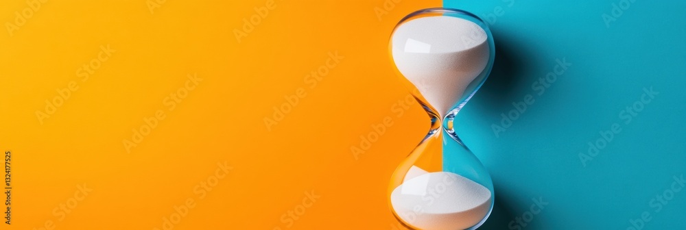 Poster Minimalist Time Management Dynamic Hourglass Visual for Digital Productivity, Workflow Optimization and Creative Professional Strategy Solutions