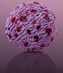 Heidelbeer Eis mit Fruchtanteil, eiscreme, füchteeis