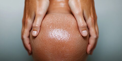 Naklejka premium Holistic Performance Recovery Precision Sports Massage Techniques for Peak Athletic Wellness, Targeting Deep Muscle Regeneration and Therapeutic Healing Touch