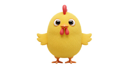 Adorable 3D Render of a Cute Yellow Chick
