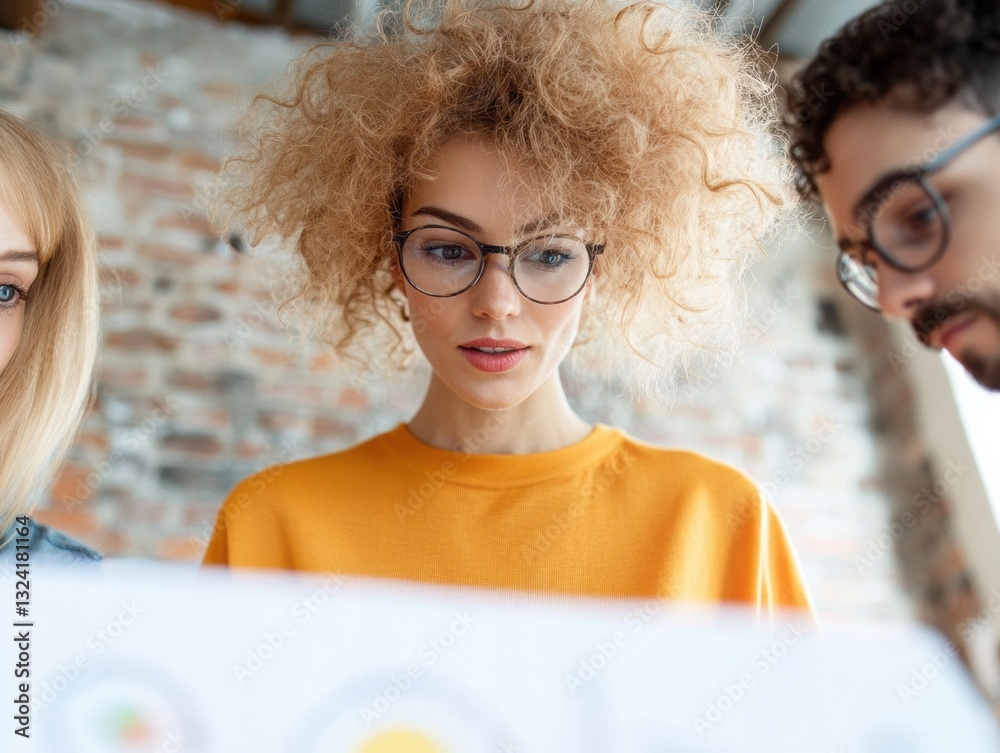Poster vibrant gen z workplace collaboration inclusive design thinking and creative problem-solving in mode