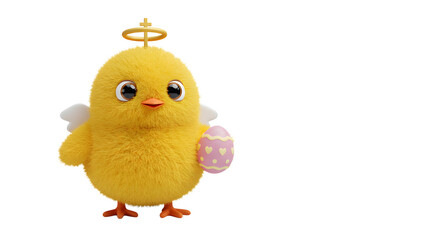 Adorable Easter Chick Angel with Egg