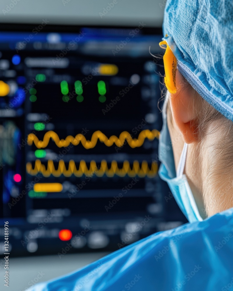 Aufkleber AI-Driven Healthcare Monitoring Cutting-Edge Digital Vitals Interface for Advanced Medical Technology, Precision Patient Care and Diagnostic Innovation
