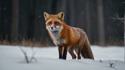 Fototapeta premium Graceful Fox In the Wind