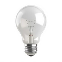 Realistic Light Bulb Isolated on White Background for Design Use