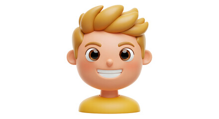 Smiling Boy 3D Render: A Cheerful Digital Portrait
