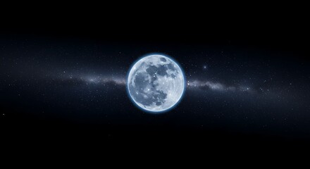 Fototapeta premium Stunning Space Background with Moon & Stars - Lunar Surface, Galaxy, Celestial Night Sky Scene - Cosmic Science Fiction Art, Wallpaper, Digital Design for Phone & Desktop