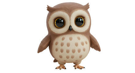 Adorable 3D Rendered Baby Owl: A Cute and Fuzzy Friend