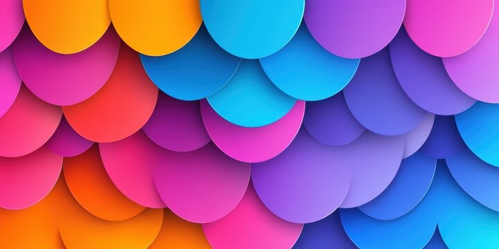 A colorful background with many different colored circles. The circles are of various sizes and are arranged in a way that creates a sense of movement and energy. Scene is vibrant and lively