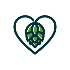 Hops flower for Beer Brewing Brewery logo