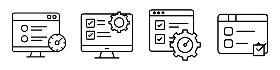 task manager icon, task manager line art - simple line art of task manager, perfect for task manager logos and icons