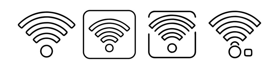 wi fi signal icon, wi fi signal line art - simple line art of wi fi signal, perfect for wi fi signal logos and icons