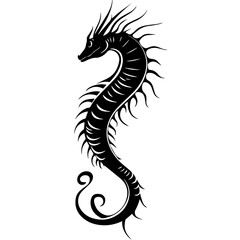 Fototapeta premium black and white dragon