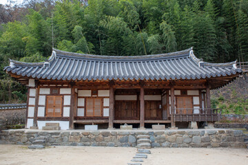 Traditional Korean Architectural Style Hanok Housing Landscape