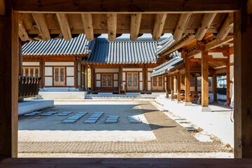 Traditional Korean Architectural Style Hanok Housing Landscape