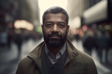 Obraz premium Portrait of an Ordinary Man with a Calm and Neutral Expression