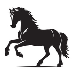Obraz premium Horse vector silhouette design, isolated white background.